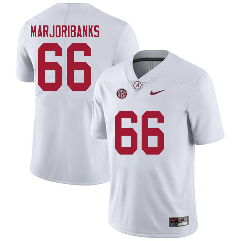 Men #66 Alec Marjoribanks Alabama White Tide College Football Jerseys Sale-White